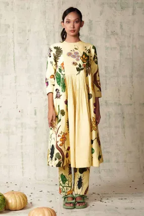 Yellow Printed Tunic & Pant Set